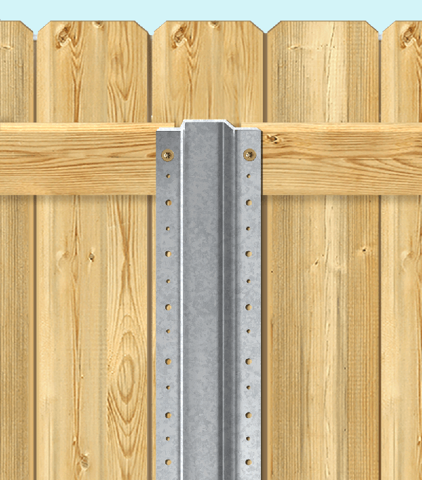 Wood fence post with concrete in Tampa Florida